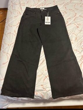 NWT Women's Wide Leg Jeans - Black Flare